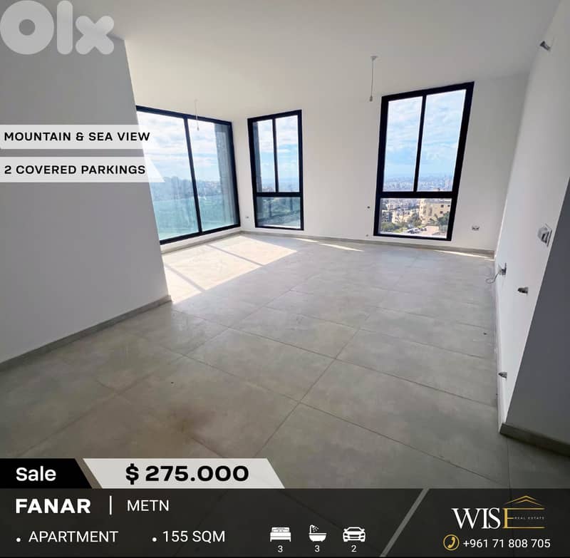 155 SQM Brand New Apartment for SALE in Fanar! 0