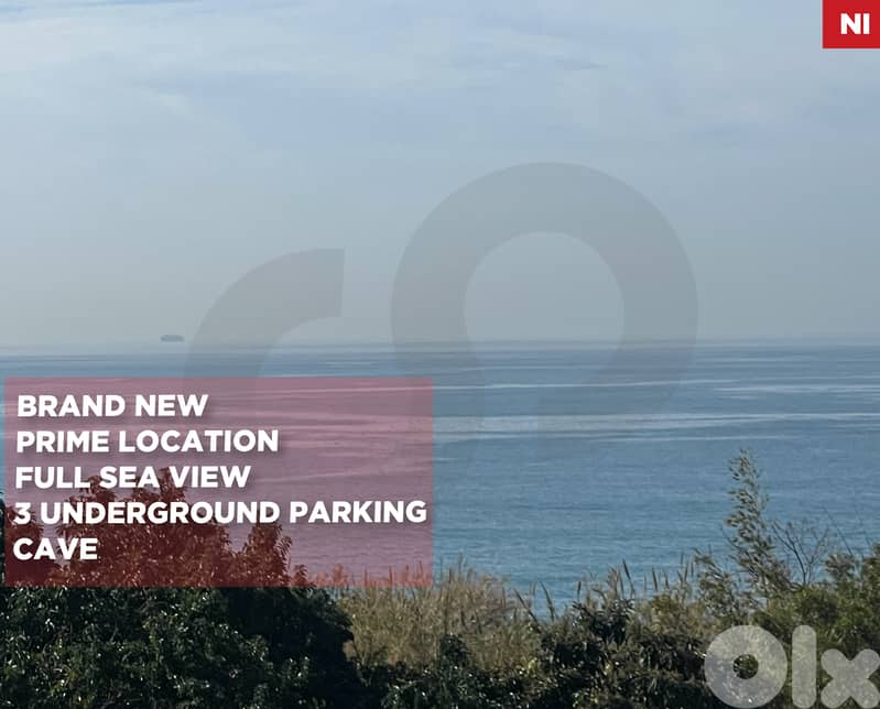 Balconies/Elevator 24/24/100 SQM Terrace/Jbeil/جبيل ! REF#NI133354 ! 0