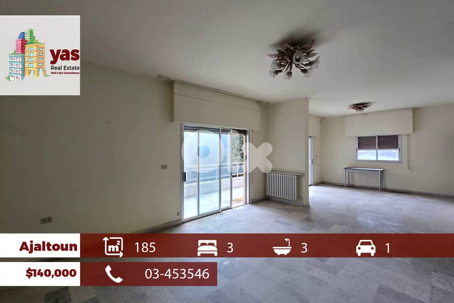 Ajaltoun 185m2 | Well Maintained | Calm Street | High End | DA 0