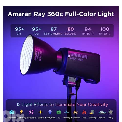 Amaran Ray 360c RGB LED Monolight 5