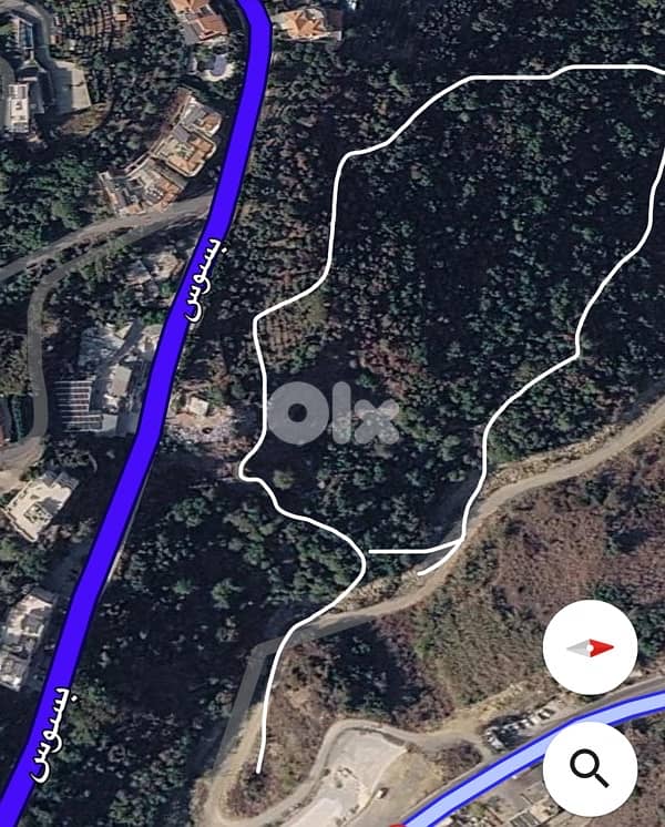 2050m land zone 25/50 Bsous entrance vs kahale Baabda 0
