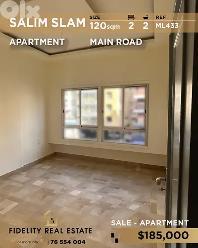 Apartment for sale in Salim Slam ML433  شقة للبيع في  سليم سلام