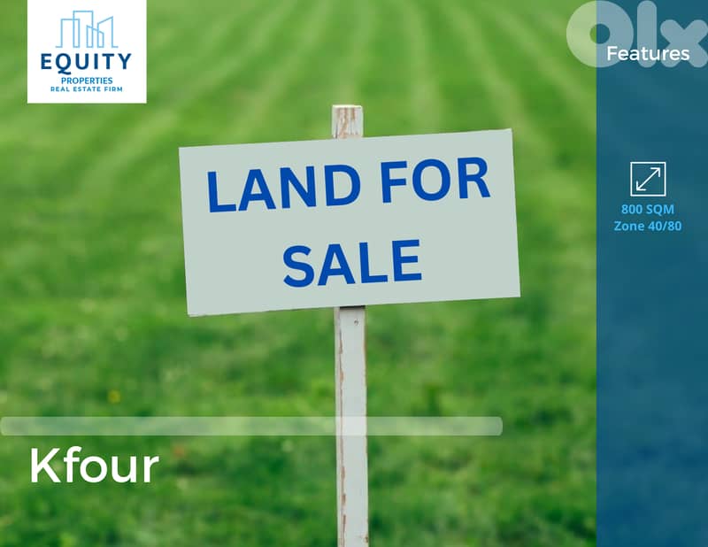 800 SQM Land For Sale In Kfour Great Location #RR180112 0