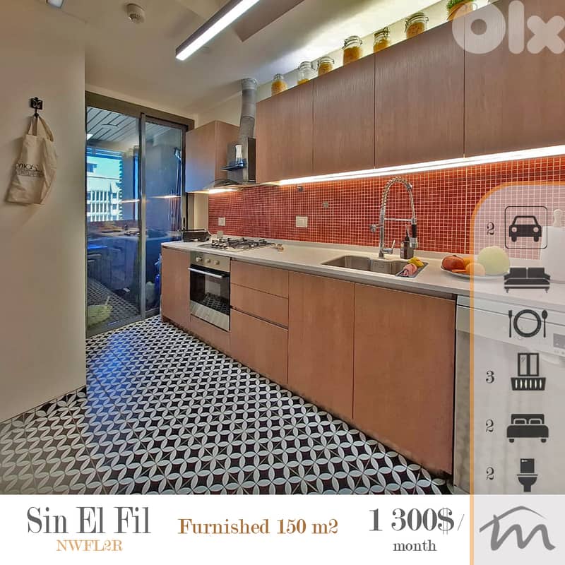 Sin El Fil | Furnished-Equipped-Decorated 150m² Apart | Prime Location 0