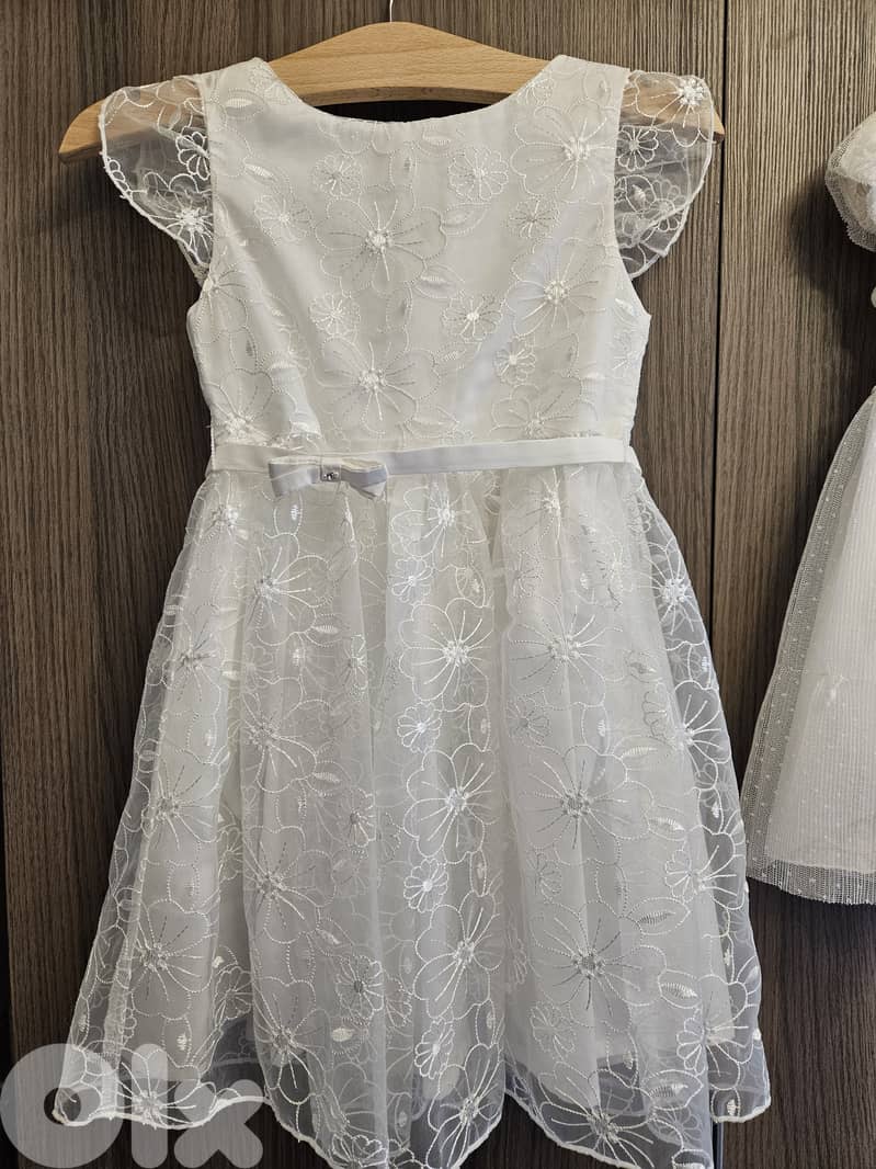 MAYORAL 2 white dress / fille d'honneur 6 years and 3 years 0