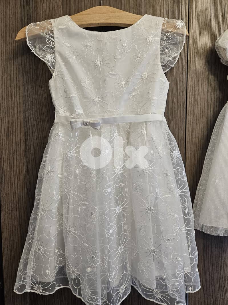 MAYORAL 2 white dress / fille d'honneur 6 years and 3 years 4