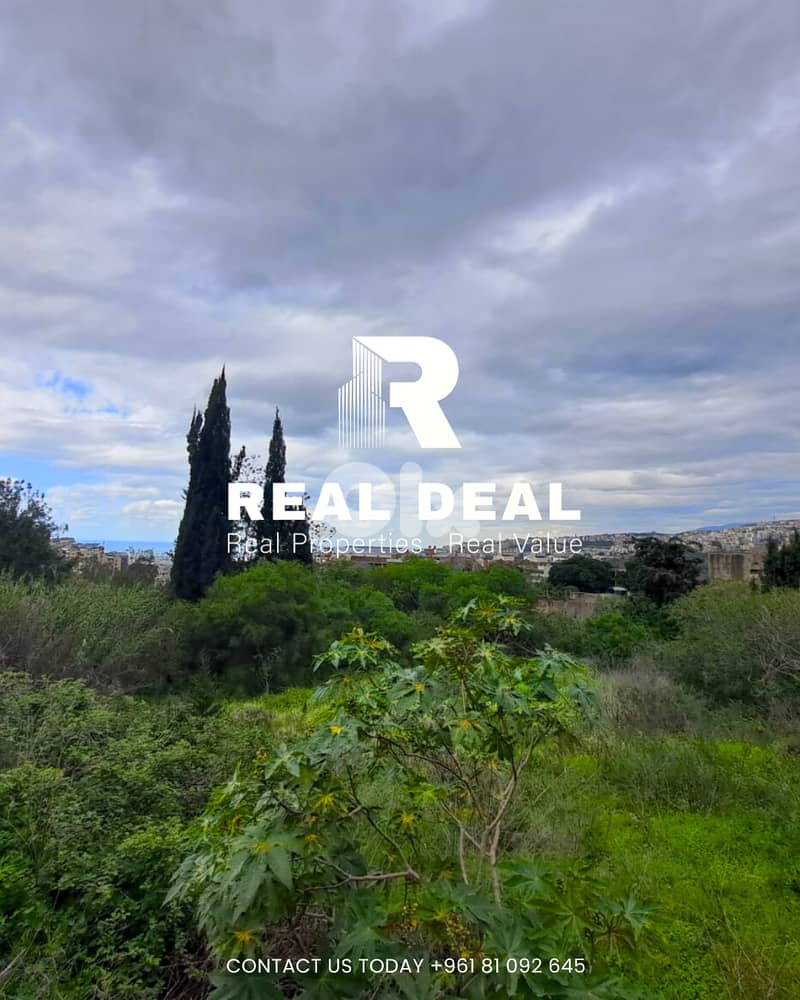 Land in Yarzeh with open sea and city view 0