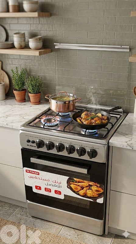 gas oven 50x50cm FRESH made in egypt فرن غاز 0