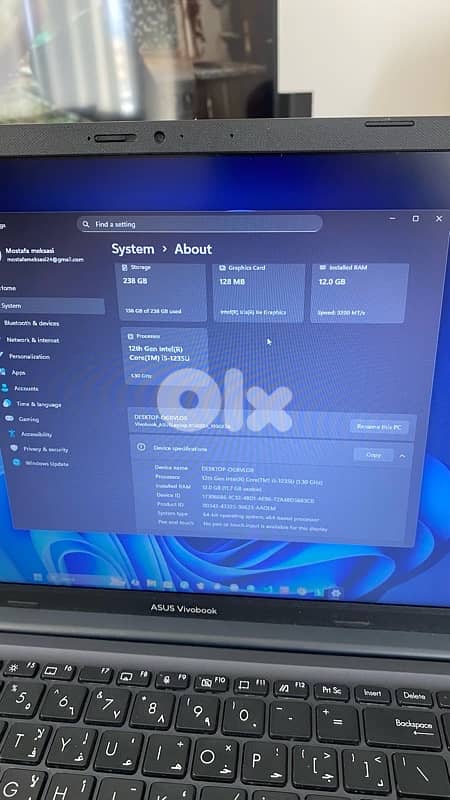 laptop asus vivobook 15 super ndif i5 256gb 12gb ram 2