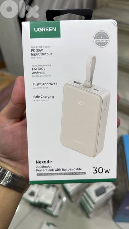 Ugreen nexode 20k 30w power bank with built in cable 45207 0