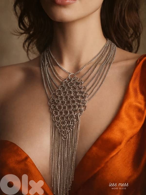necklace double tone silver gold 0