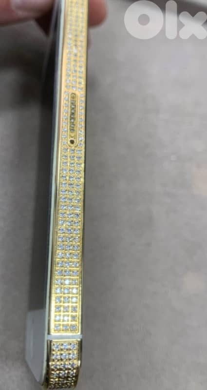 Iphone 5 Gold Plated 24 KT + Masonite Diamond stones 2
