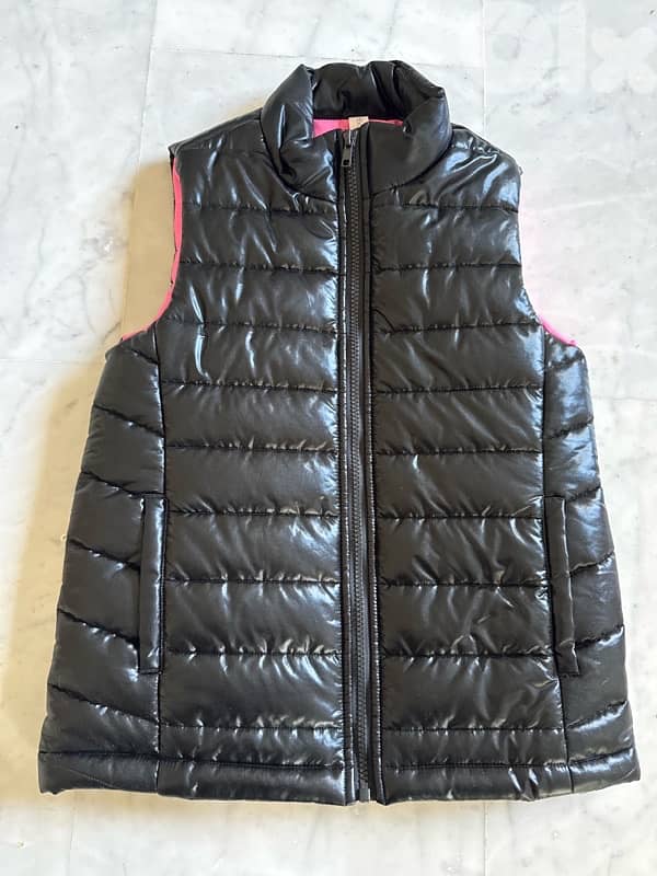 Ideology Shimmery black puffer vest 0