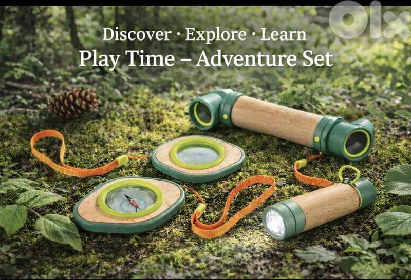 PLAY TIVE flashlight + compass &magnifying glass Explorer Pericscope 0