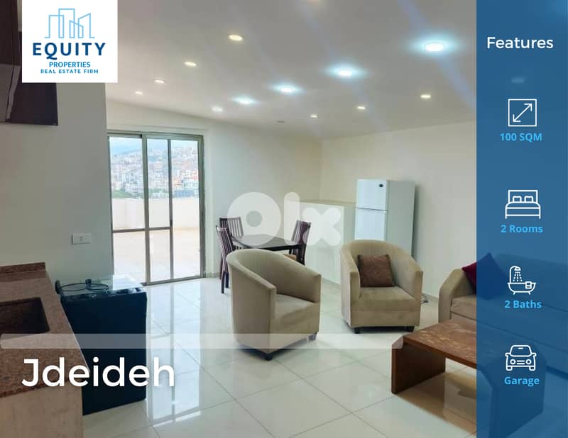 Furnished 100 SQM Apartment With Terrace For Rent In Jdeideh #JS19245 0