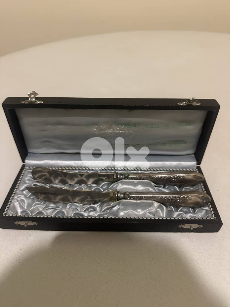 Charles Lamy Paris Vintage Knife & Fork Set – Original Box – French Lu 0