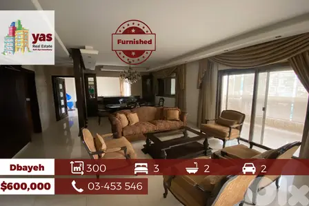 Dbayeh 300m2 | Furnished Flat | Decorated | Sea & Mountain View | PAN