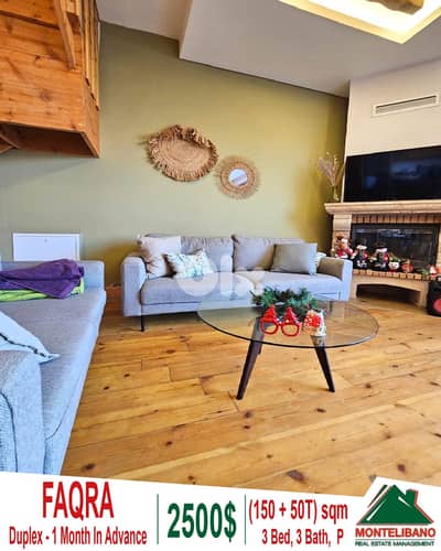 150 sqm Duplex For Rent in Faqra فقرة with 50 sqm Terrace & View