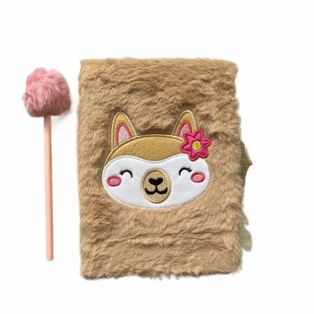 Crelando Notebook With Fluffy Cover & Pencil - دفتر ملاحظات 1