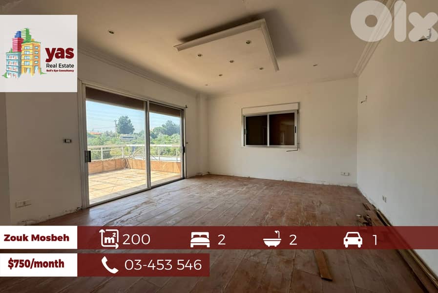 Zouk Mosbeh 200m2 | Rent | Prime Location | Generous dimensions | EL | 0