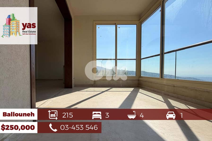 Ballouneh 215m2 | 25m2 Terrace | High-end | Sea view | Prime Location 0
