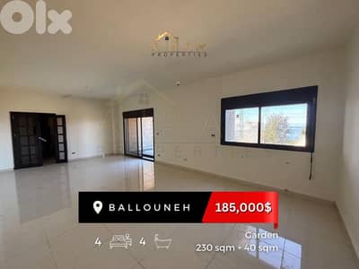 Ballouneh | 230 sqm + 40 sqm garden | Prime Location