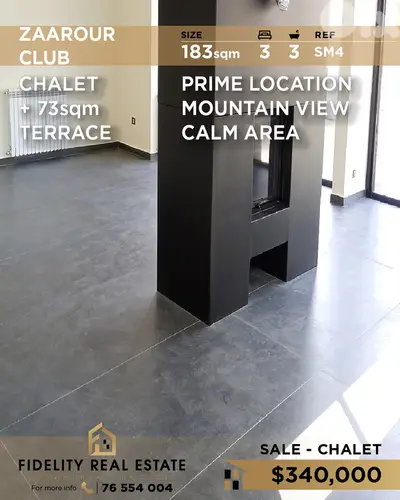 Chalet for sale in Zaarour Club SM4 شاليه للبيع في نادي الزعرور