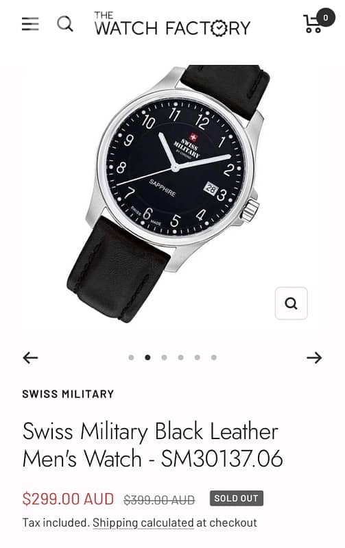 SWISS MILITARY BY CHRONO SWITZERLAND ORIGINAL SAPPHIRE CRYSTAL LIKEnew 1