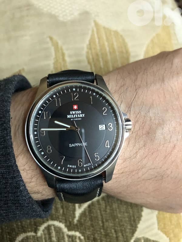 SWISS MILITARY BY CHRONO SWITZERLAND ORIGINAL SAPPHIRE CRYSTAL LIKEnew 7