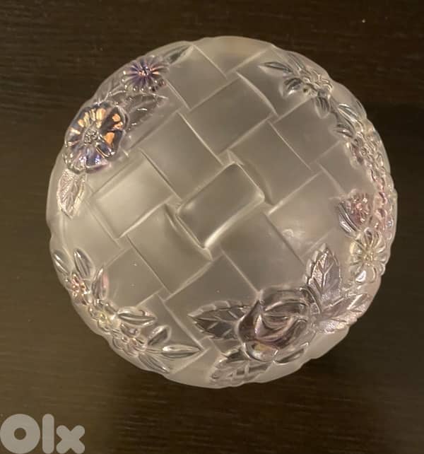 vintage glass sweet box 0
