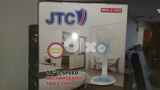 Jtc rechargeable table fan 14 inch Jf-5401b