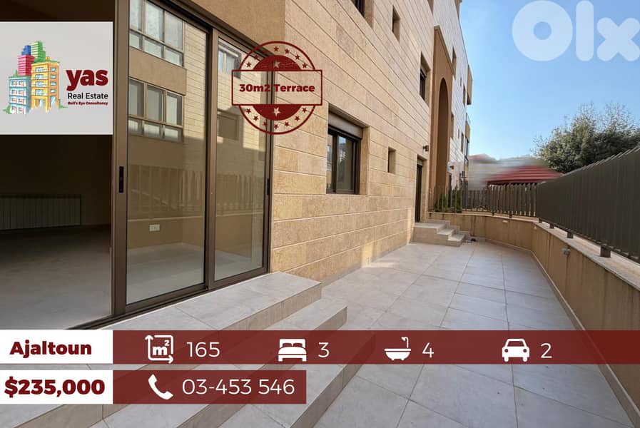 Ajaltoun 165m2 | 30m2 Terrace | New | Mountainv View | Super Luxurious 0