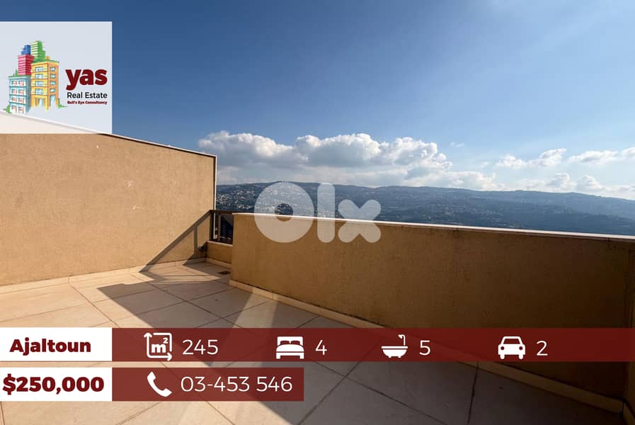 Ajaltoun 245m2 Duplex | Panoramic View | Super Luxurious | TYT | 0