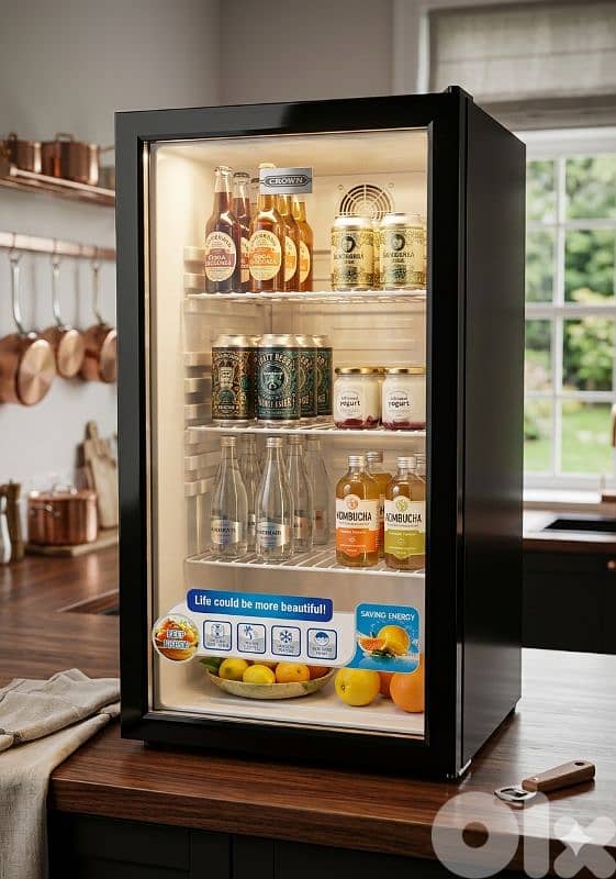 display fridge showcase refrigerator glass door براد واجهة 0