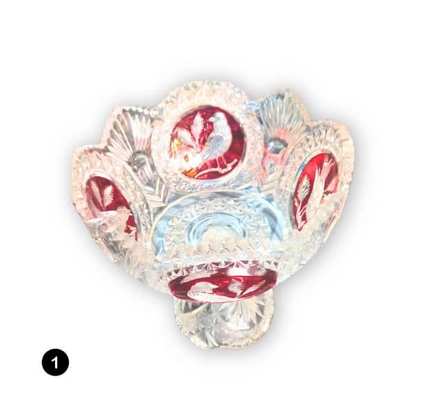 European Vintage Crystal Collection – Bohemian Style Red Cut Crystal 0