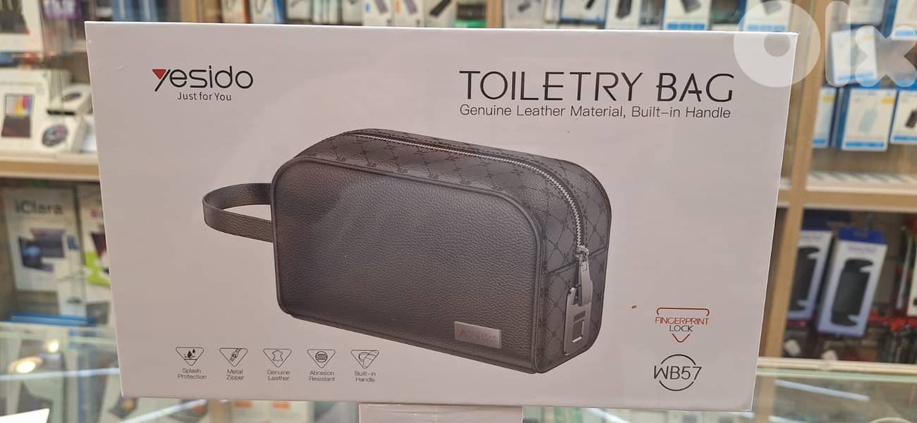 YESIDO TOILETRY BAG FINGERPRINT LOCK WB57 40$ 0