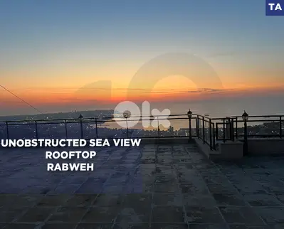 Unobstructed Sea-View Rooftop, terrace, Rabweh/الربوة REF#TA133599