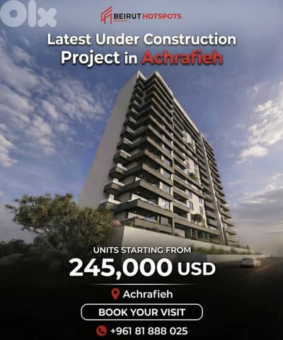 APARTMENT FOR SALE WITH PAYMENT PLAN - ACHRAFIEH BEIRUT شقة للبيع