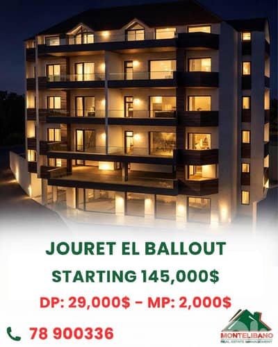 Apartment For Sale in Jouret El Ballout جورة البلوط with Installment