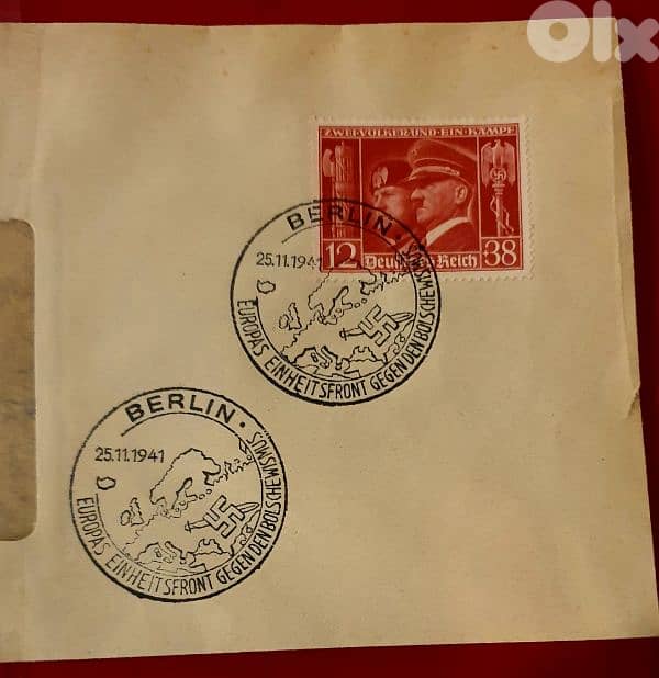 Germany Reich Nazi Hitler/ Mussolini rare posted cover 1941 0