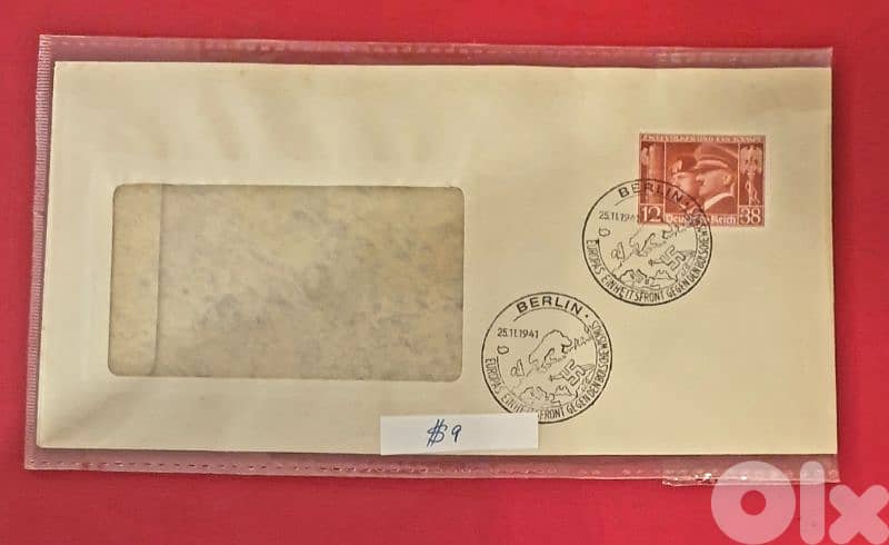 Germany Reich Nazi Hitler/ Mussolini rare posted cover 1941 1