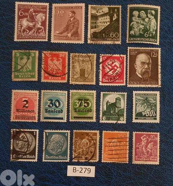 Germany Reich Nazi Hitler 19 stamps Lot# B-279 0