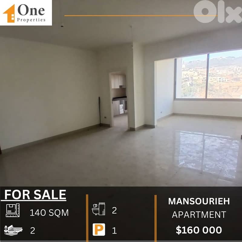 APARTMENT FOR SALE IN MANSOURIEH 0