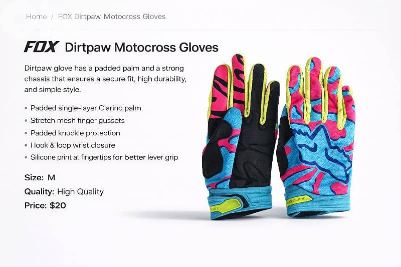 fox cycling gloves 0