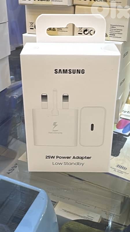 Samsung 25w pd adapter usb-c 3 pin white 0