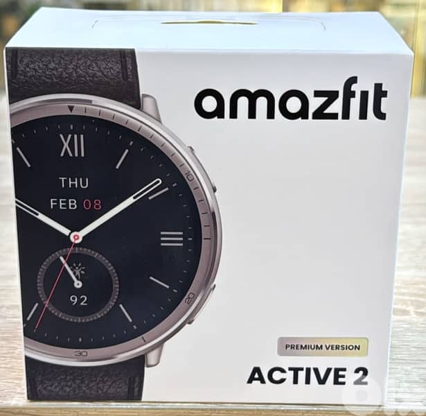 Amazfit Active 2 premium version Round Black Leather 0