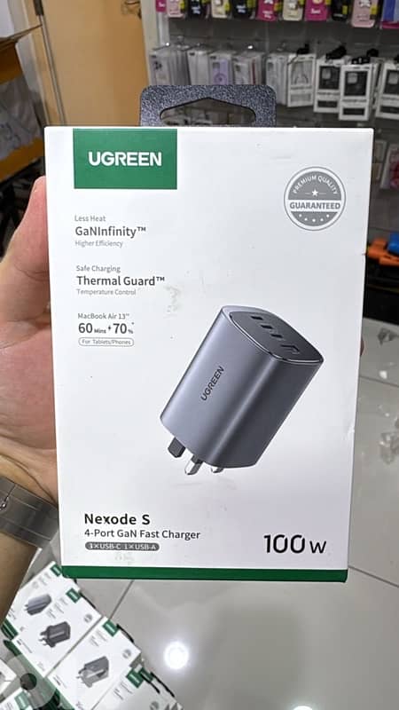 Ugreen Nexode S 100w 4-port gan fast charger 3pin (3xusb-c,1xusb-a) 0