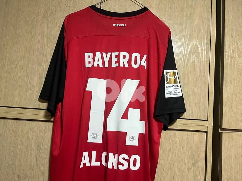Bayern Leverkusen Alonso 14 golden bundesliga jersey 0
