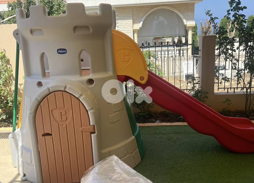 kids slide for playgrounds indoor outdoor castle shape 0