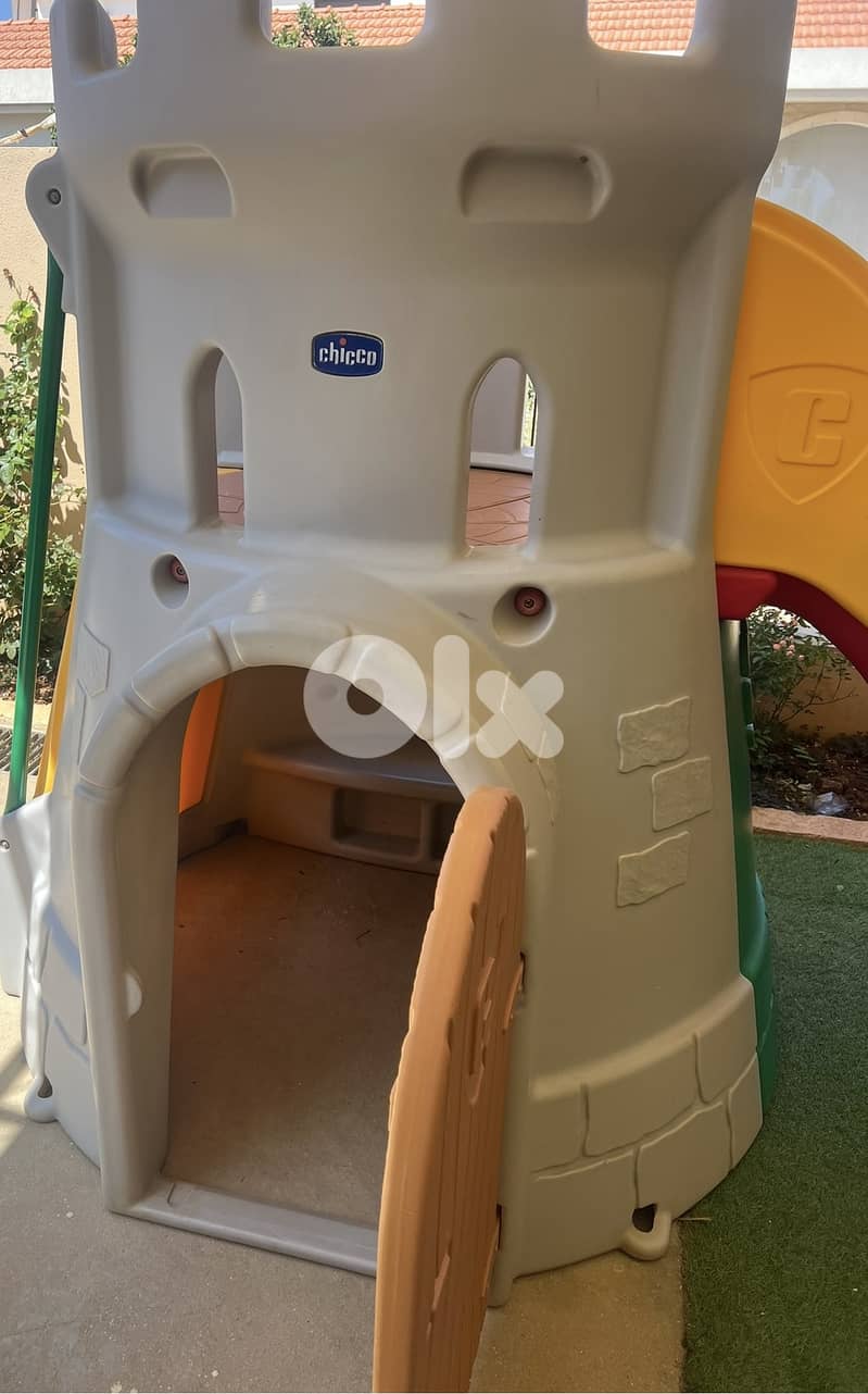 kids slide for playgrounds indoor outdoor castle shape 3
